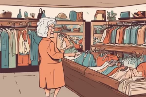 older woman shopping